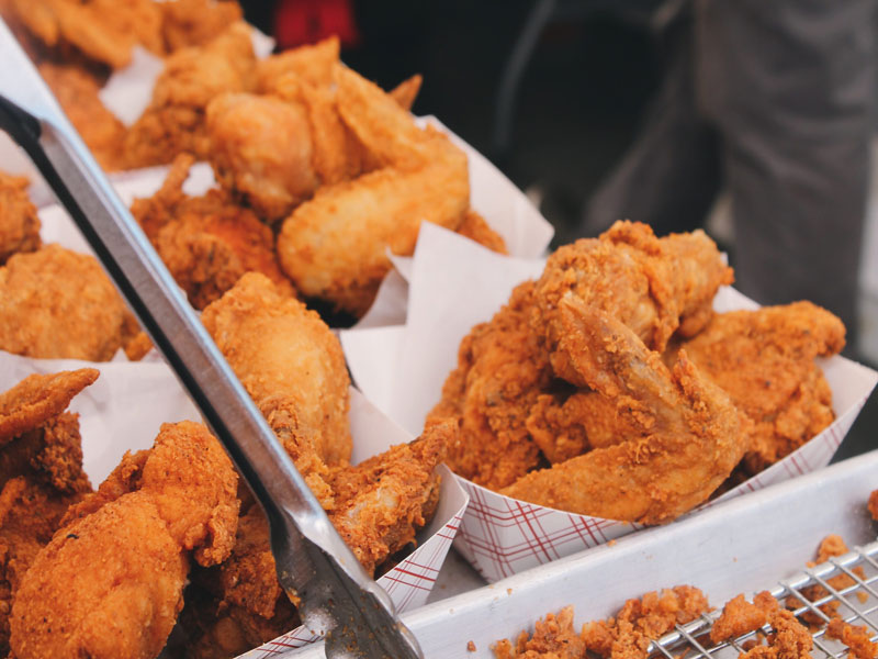 close-up of chicken