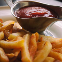 close up of french fries