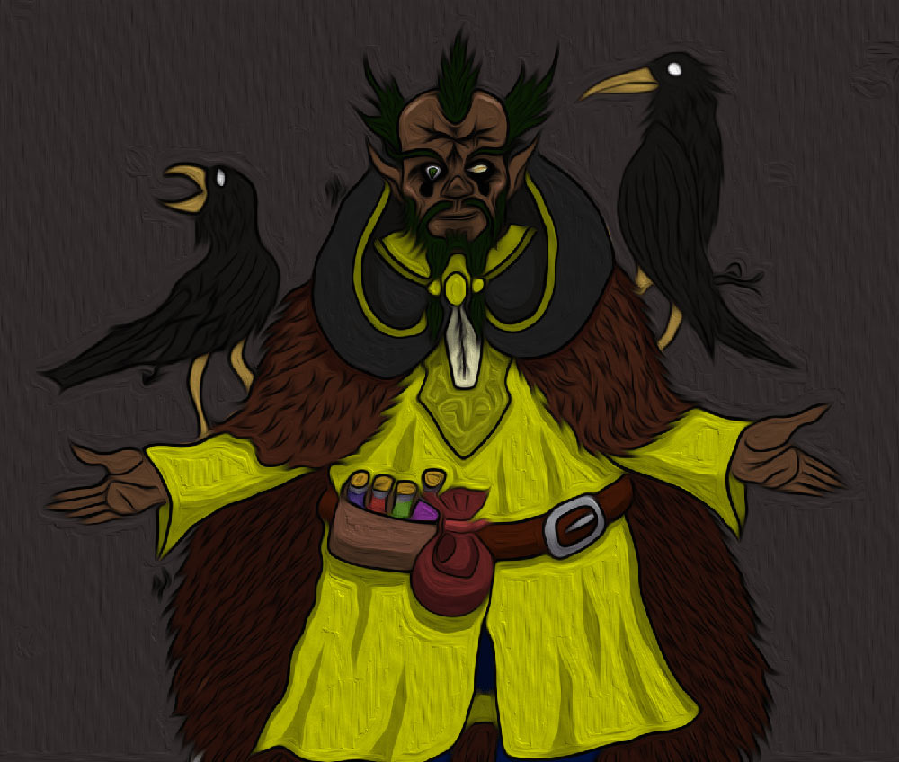 drawing of a gnome illusionist